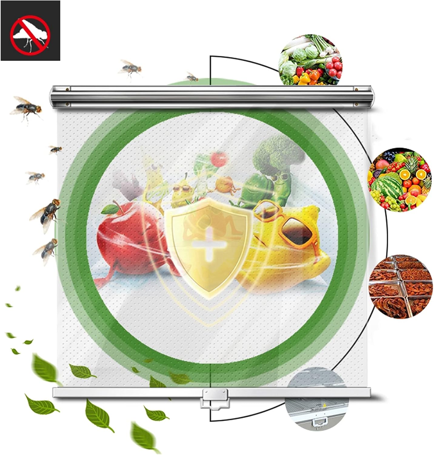 Persiana enrollable de polietileno transparente de PVC, con aislamiento térmico, a prueba de polvo, para supermercado, congelador, escaparate,