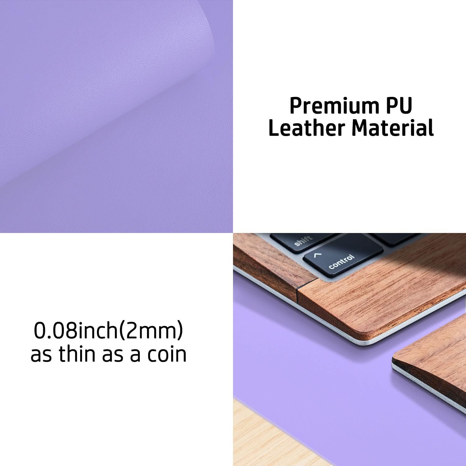 Protector de piel para escritorio, antideslizante, de piel sintética, tapete para mouse, cubierta para escritorio de oficina, tapete de escritorio