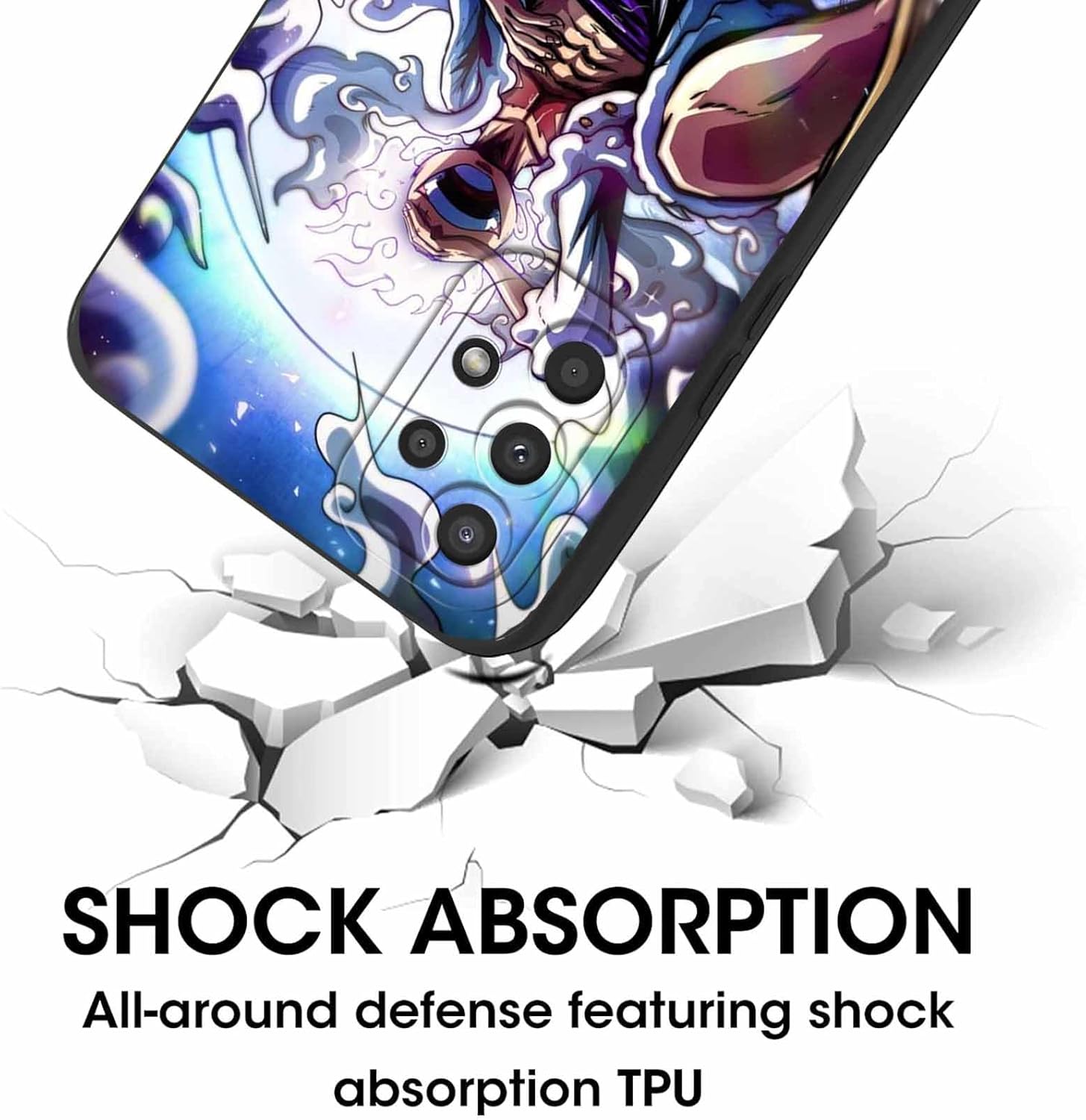 2 fundas de teléfono animé para Samsung Galaxy A13 4G de 6.6 pulgadas, fundas de estética con estampado de manga, diseño de dibujos animados de