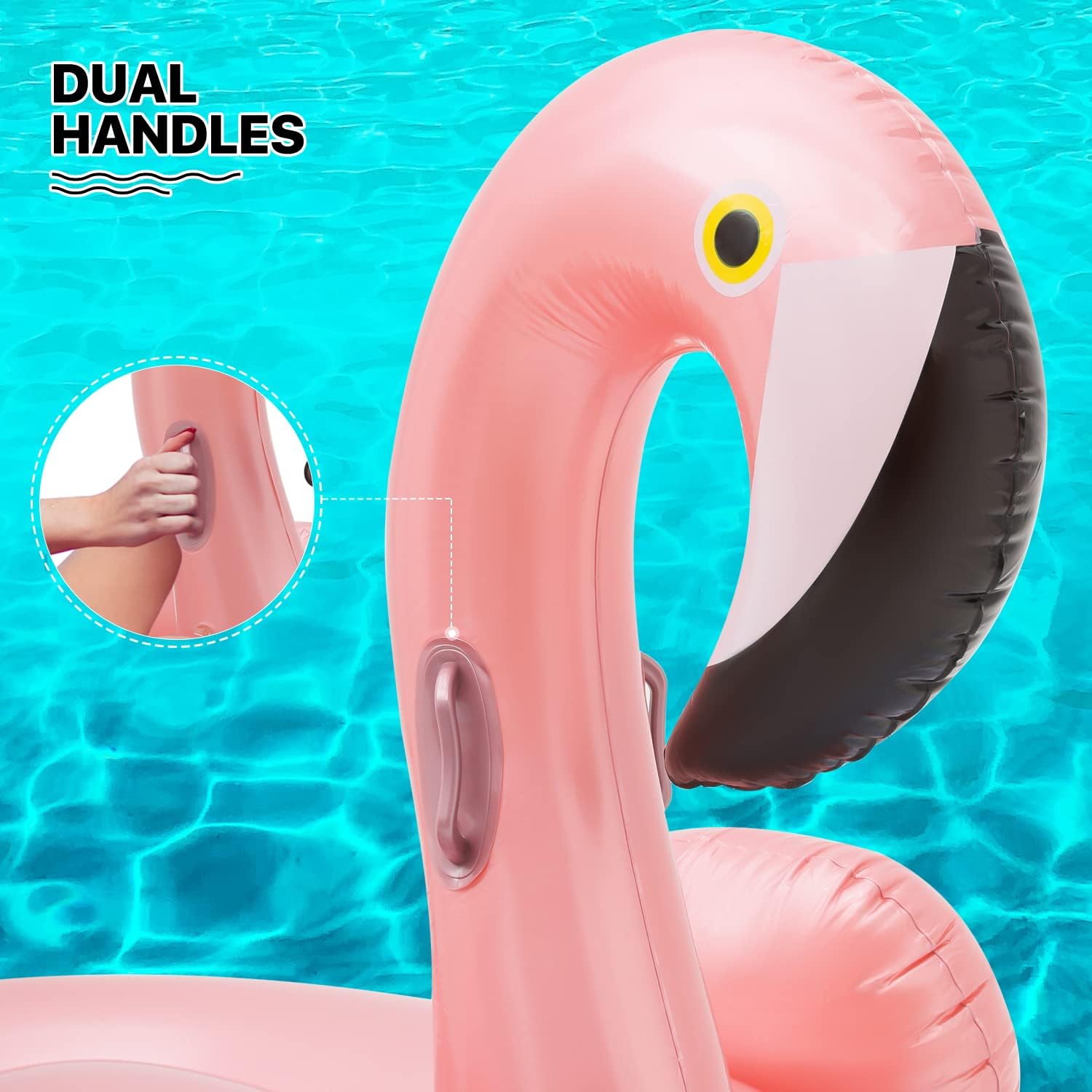 Inflatable Ride-On Giant Swimming Pool Raft Float Floatie Lounge with Stable Wings for Summer Party Decorations Fun, Pool Float for Adults