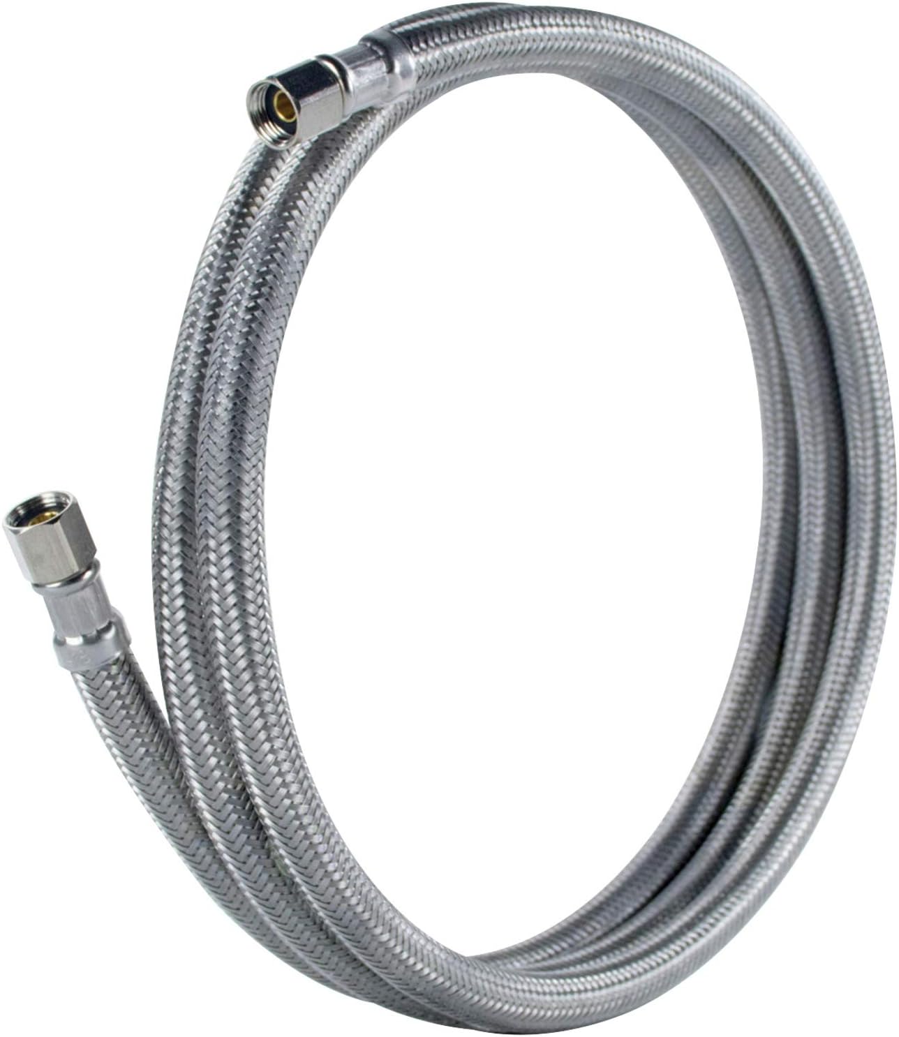 Certified Appliance Accessories Línea de agua para máquina de hielo, 6 pies, núcleo de PVC con acero inoxidable trenzado de alta calidad