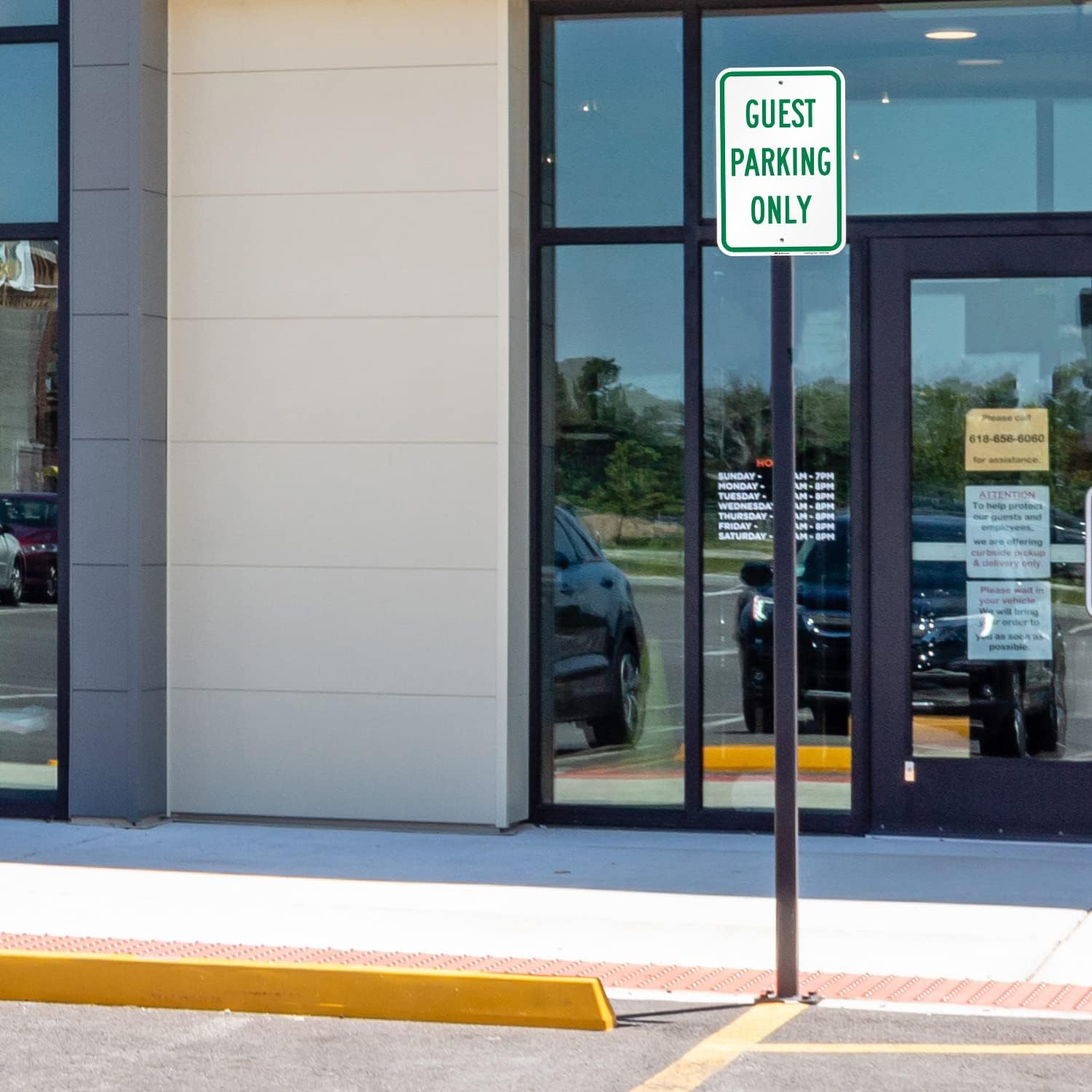 SmartSign Letrero de “Guest Parking Only”  12 x 18 pulgadas, aluminio reflectante de grado de ingeniero 3M