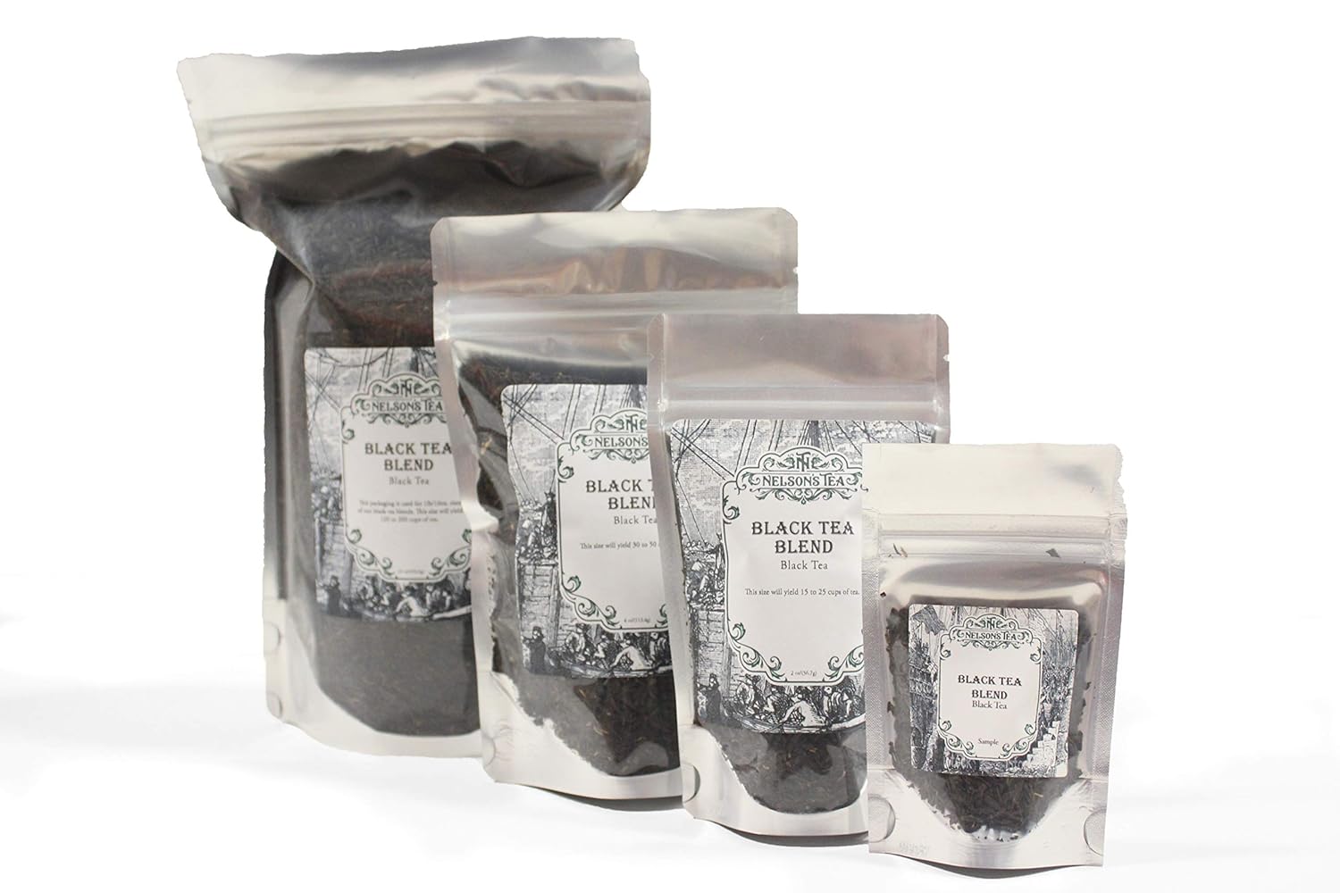 Nelson’s Tea – Frambuesa Earl Grey – Té negro de hojas sueltas – Té negro, frambuesas secas y pétalos de cártamo – 2 oz.