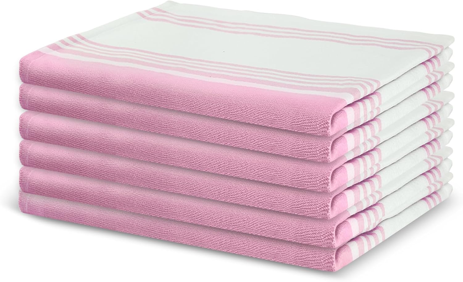 Urban Villa Toallas de cocina (20 x 30 pulgadas, paquete de 6) toallas de cocina extra grandes de alta calidad para cocina, paños de cocina rosa y