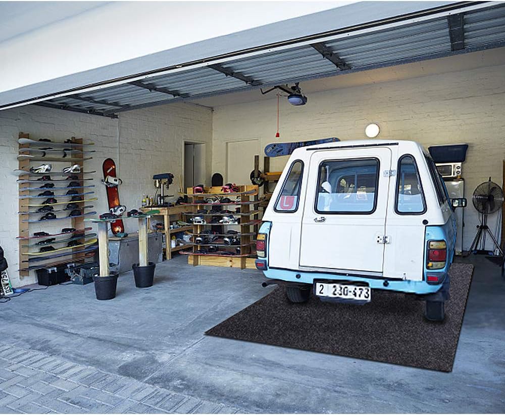 Tapete para garaje, absorbente, impermeable, lavable, para garaje y tienda para nieve, barro, lluvia (alfombrillas de estacionamiento 21 pies x 7.55