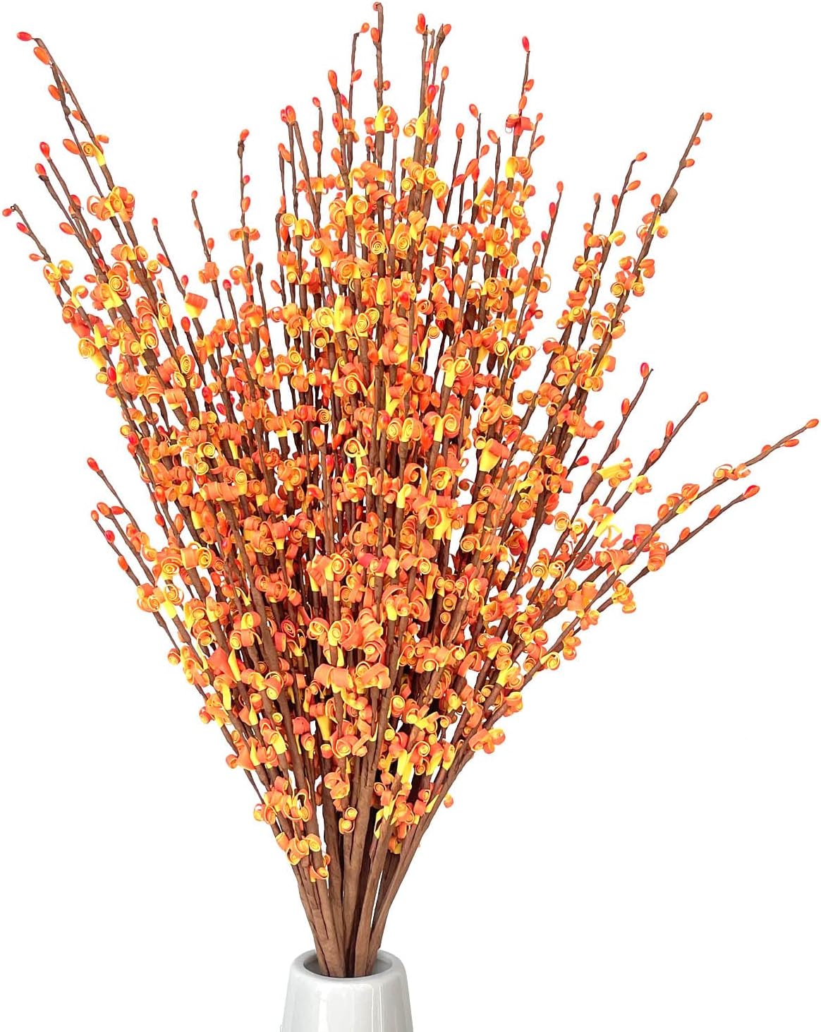 10 piezas de flores artificiales de 29.5 pulgadas de largo, jazmín de invierno, plantas de bayas, ramas secas para boda, hogar, oficina, fiesta,