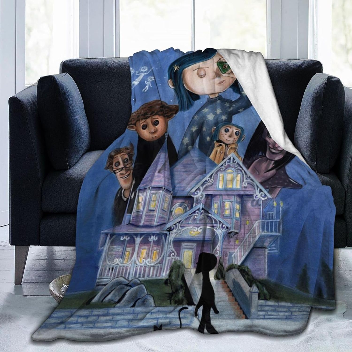 Manta de dibujos animados de anime, manta ultra suave para cama, sofá, sala de estar, dormitorio, automóvil, 60 x 50 pulgadas