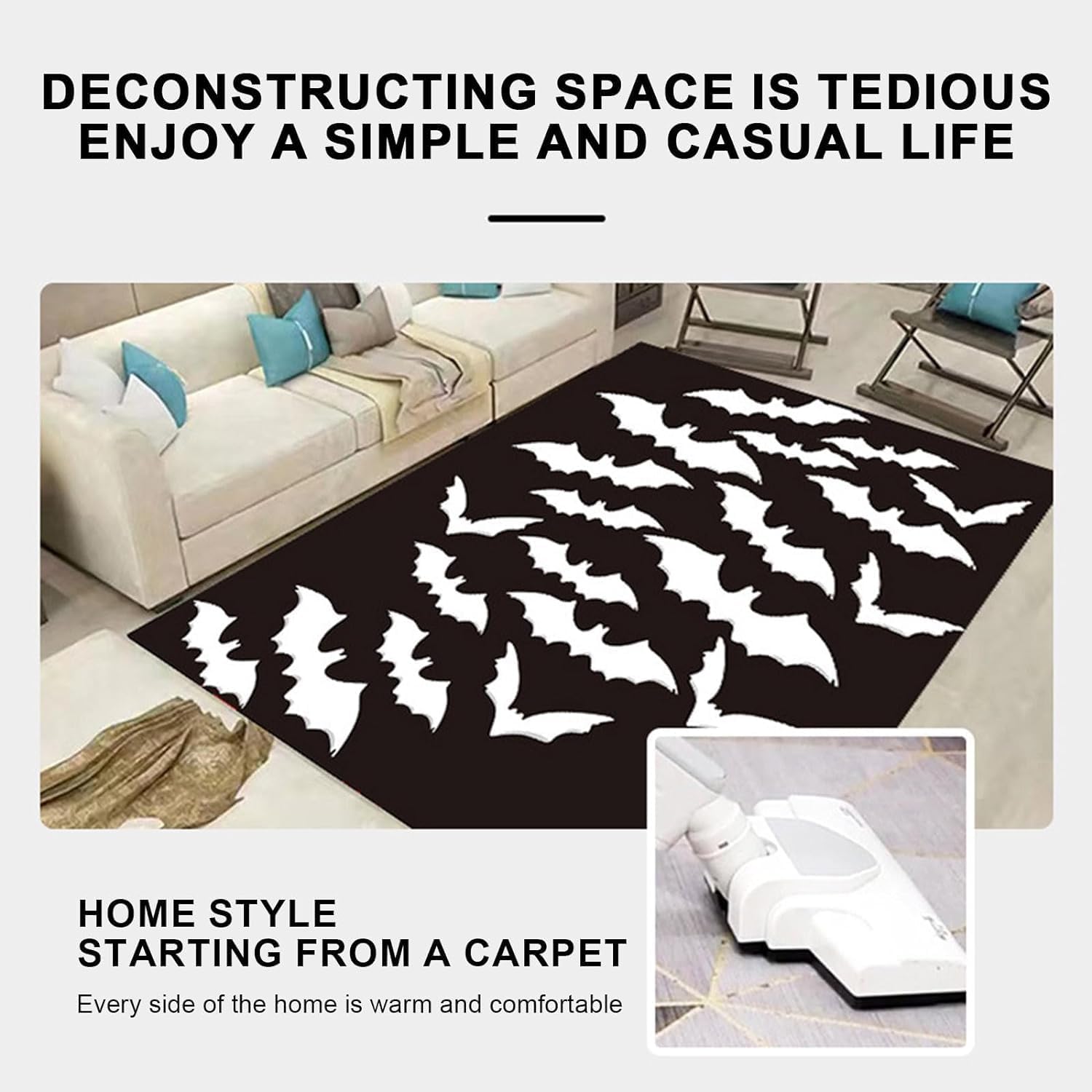Alfombras de Halloween, decoración de dormitorio, sala de estar, mesa auxiliar, estilo oscuro, para el hogar, habitación, mesita de noche, tapetes