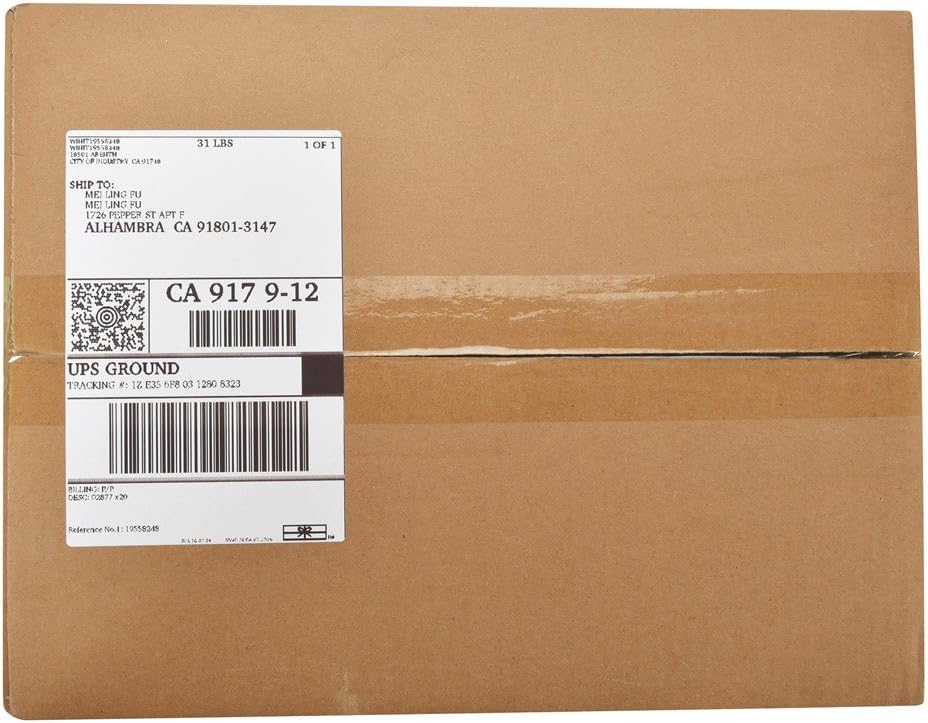 4 rollos, 4000 etiquetas Etiquetas térmicas directas de 4 x 6 pulgadas, núcleo de 3 pulgadas, perforaciones entre etiquetas, compatibles con