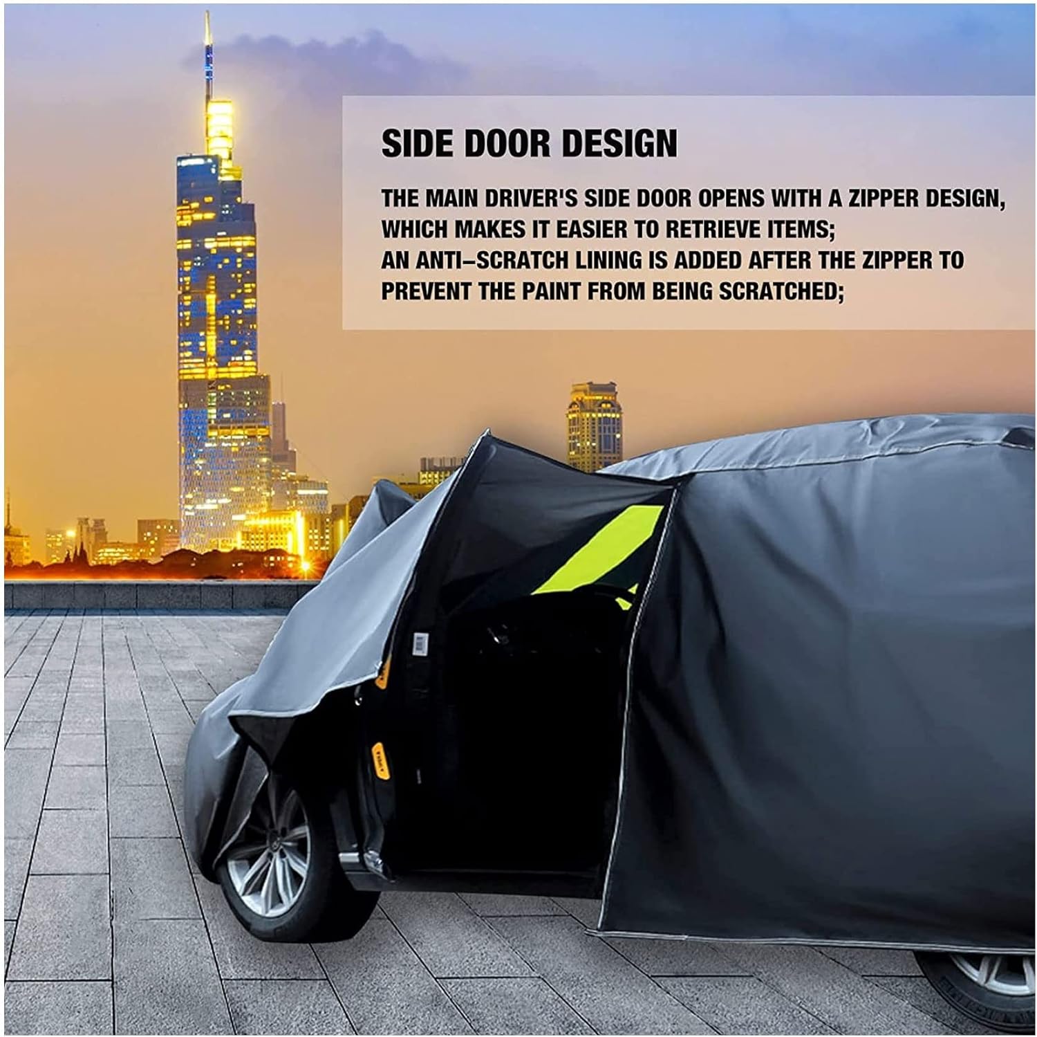 Funda impermeable para automóvil para exteriores, para Dacia StepwaySandero, funda de automóvil transpirable grande, cubierta de automóvil de