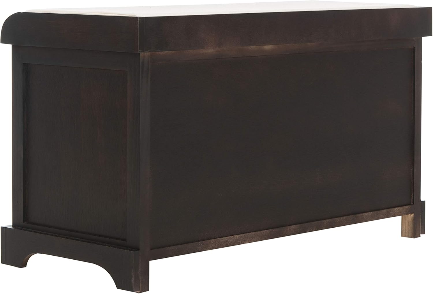 SAFAVIEH Home Collection Freddy – Banco de almacenamiento de mimbre con 2 cajones y cojín (totalmente montado)