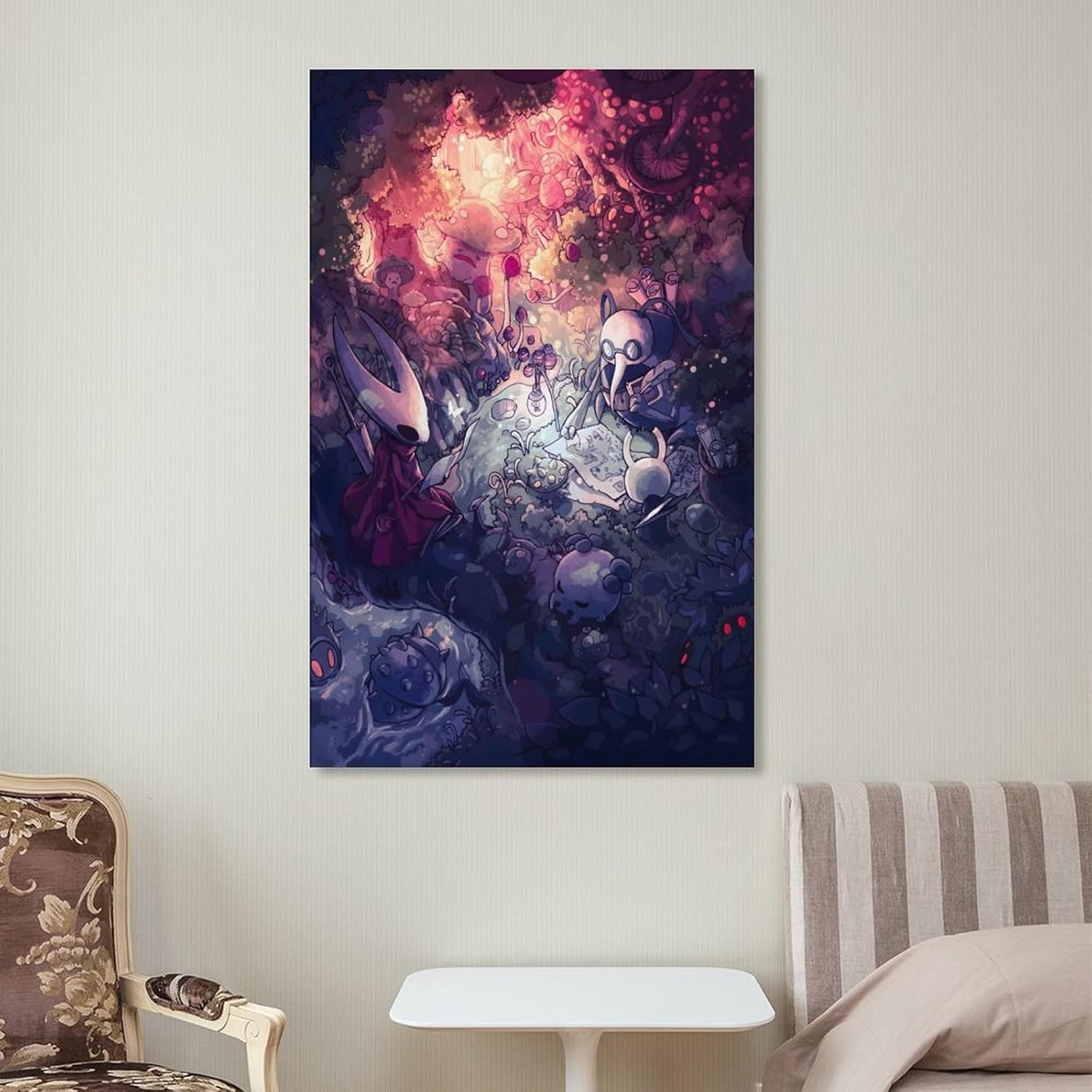 SNKB Hollow Knight – Póster artístico en lienzo y arte para pared, diseño moderno de dormitorio familiar, 16 x 24 pulgadas (15.7 x 23.6 in)