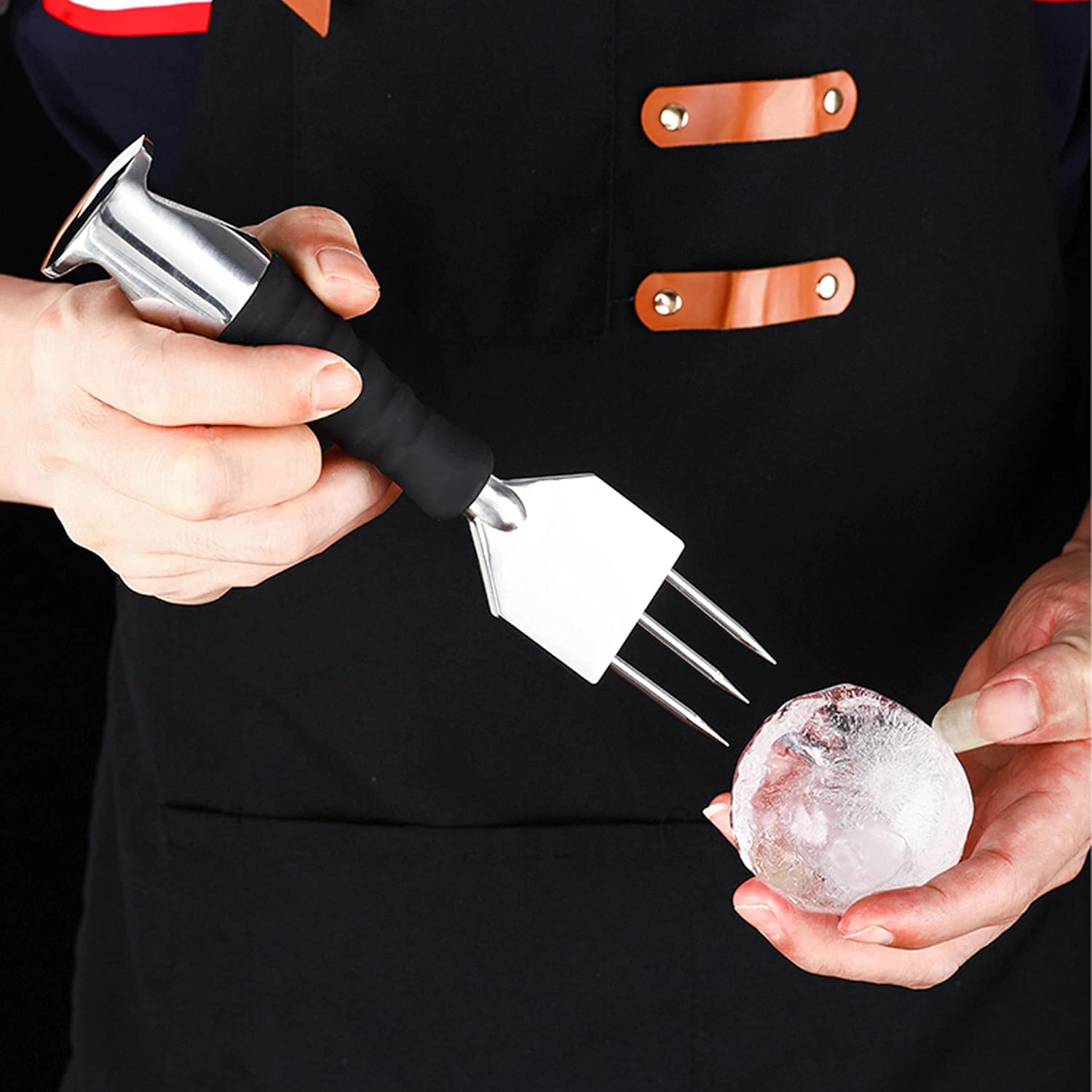 Palillos de hielo, acero inoxidable 188, para cocina, barras, camarero, herramientas de corte de hielo de lujo (trituradora de hielo)