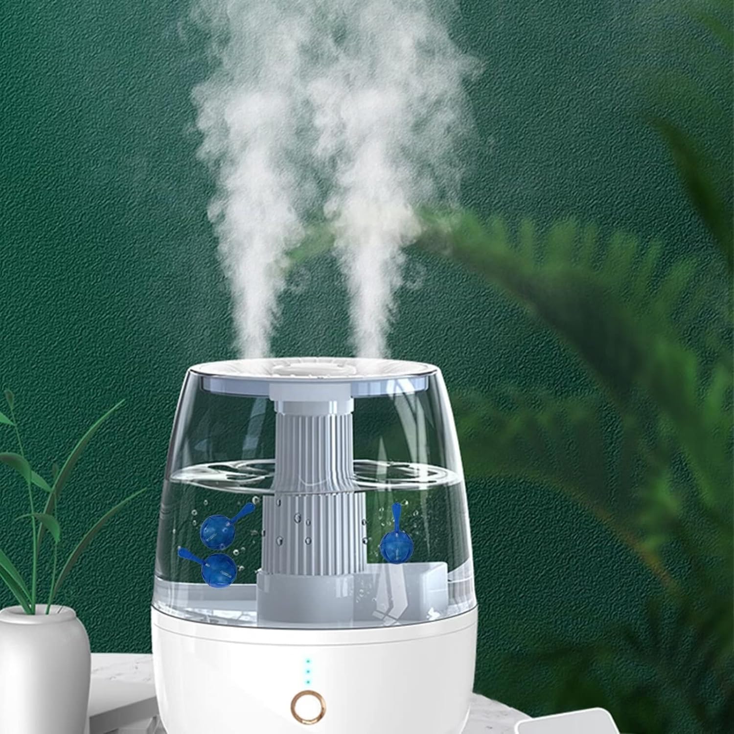 Limpiador humidificador de 12 piezas, bola de limpieza de desmineralización, funciona en todos los humidificadores residenciales y peceras, purifica
