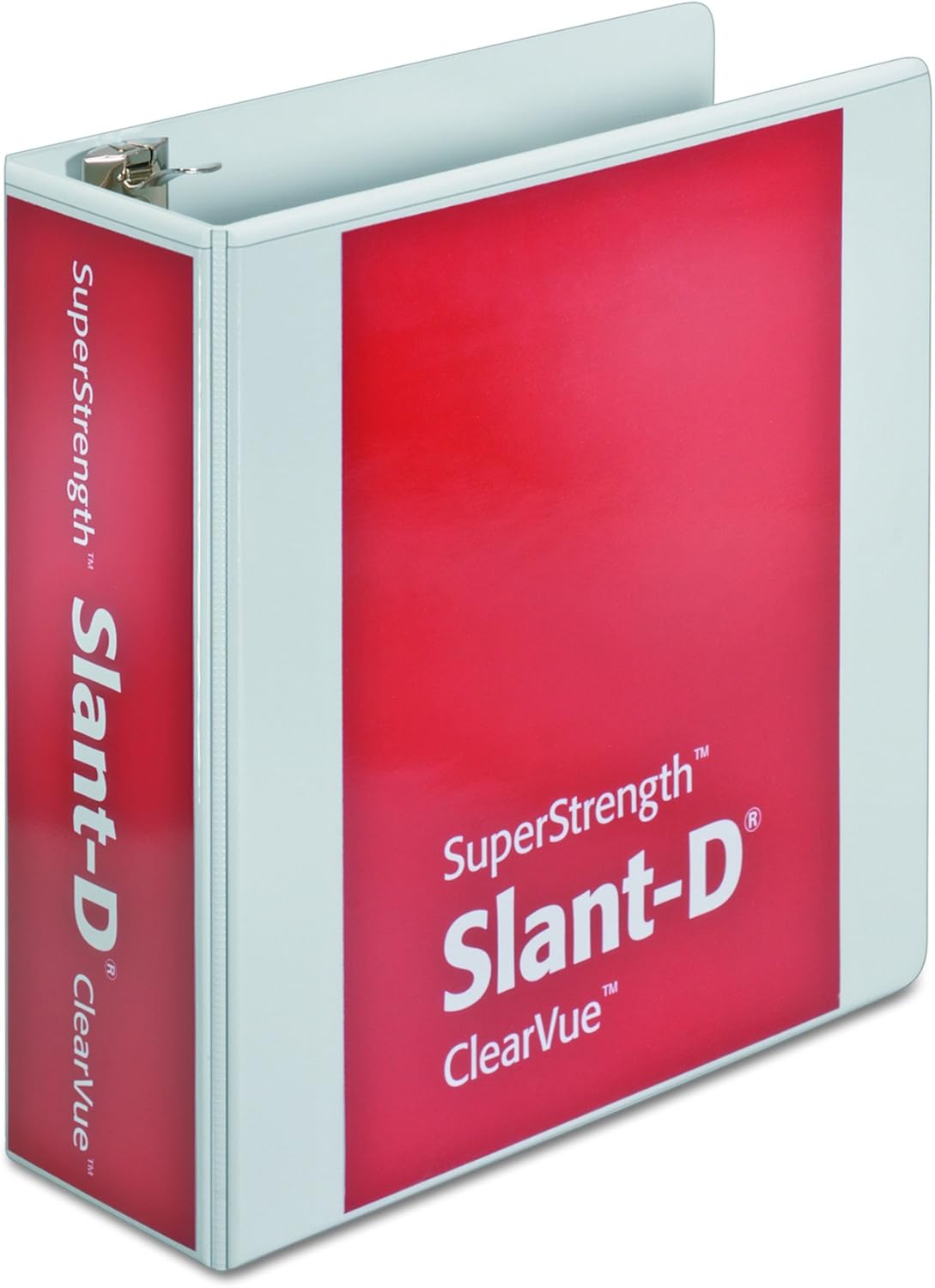 Cardinal SuperStrength ClearVue – Carpeta de anillas inclinadas en D, 4 pulgadas, color blanco (10800V2)