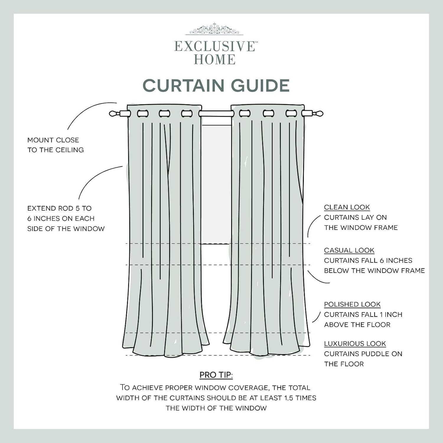Exclusive Home cortinas térmicas para oscurecer el ambiente, diseño de medallones, parte superior con arandelas, 52 X 84 pulgadas
