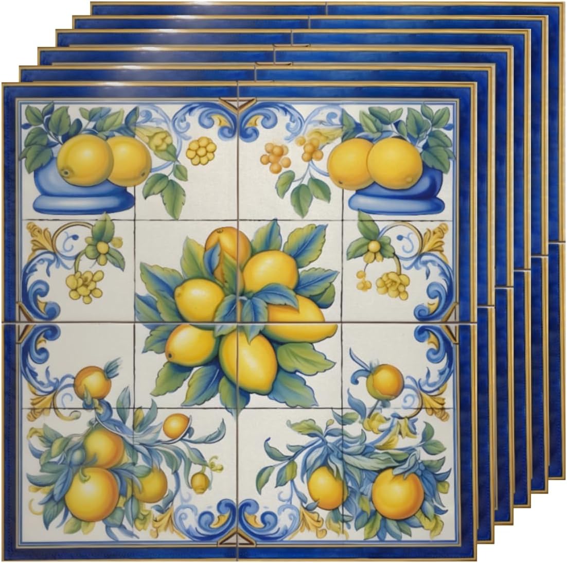 Cloth Napkins Set of 6 Lemon Painted 20×20 Inch Cloth Napkins Fruits Washable Reusable Kitchen Dinner Napkins Table Decor for Wedding, Holiday