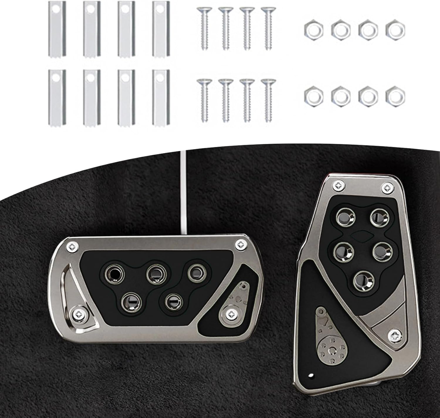2 almohadillas para pedal de automóvil, kits de placa de descanso de pedales, almohadillas antideslizantes para pedal de automóvil, acelerador