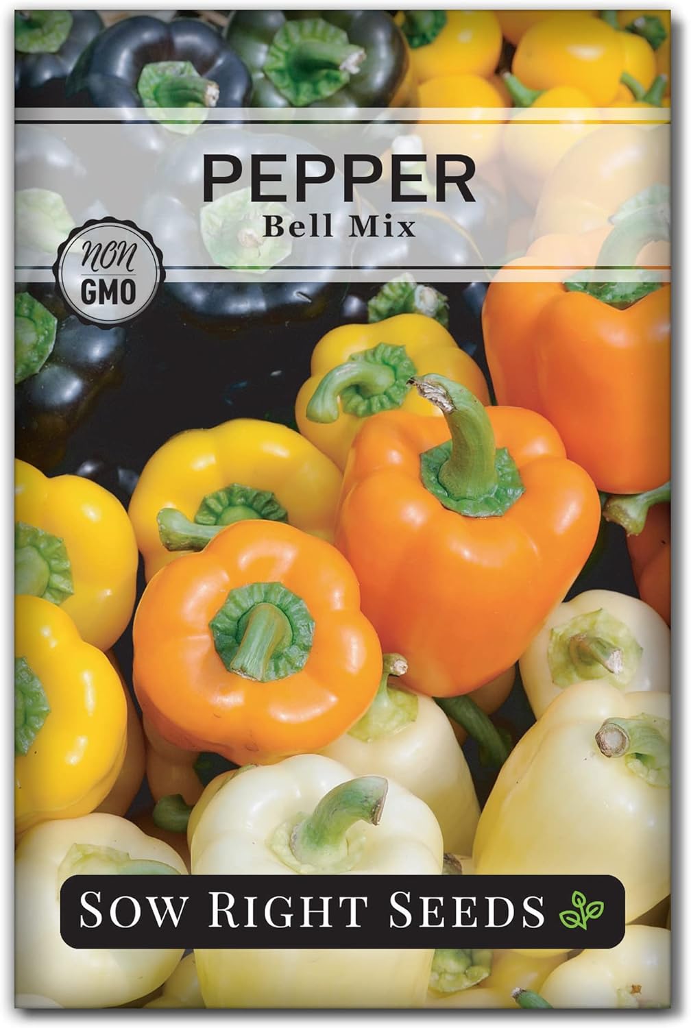 Sow Right Seeds – Semillas de pimiento morrón Rainbow Mix para plantar – Paquete de reliquia sin OMG con instrucciones para plantar y cultivar un