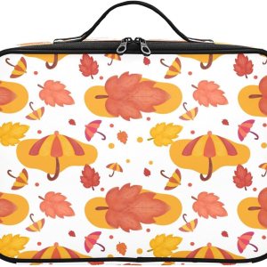 Autumn Theme travel cosmetic makeup bag travel makeup brush opening makeup bag makeup bag opens flat cosmetiquera de viaje para hombre for women Autumn Theme travel cosmetic makeup bag travel makeup brush opening makeup bag makeup bag opens flat cosmetiquera de viaje para hombre for women