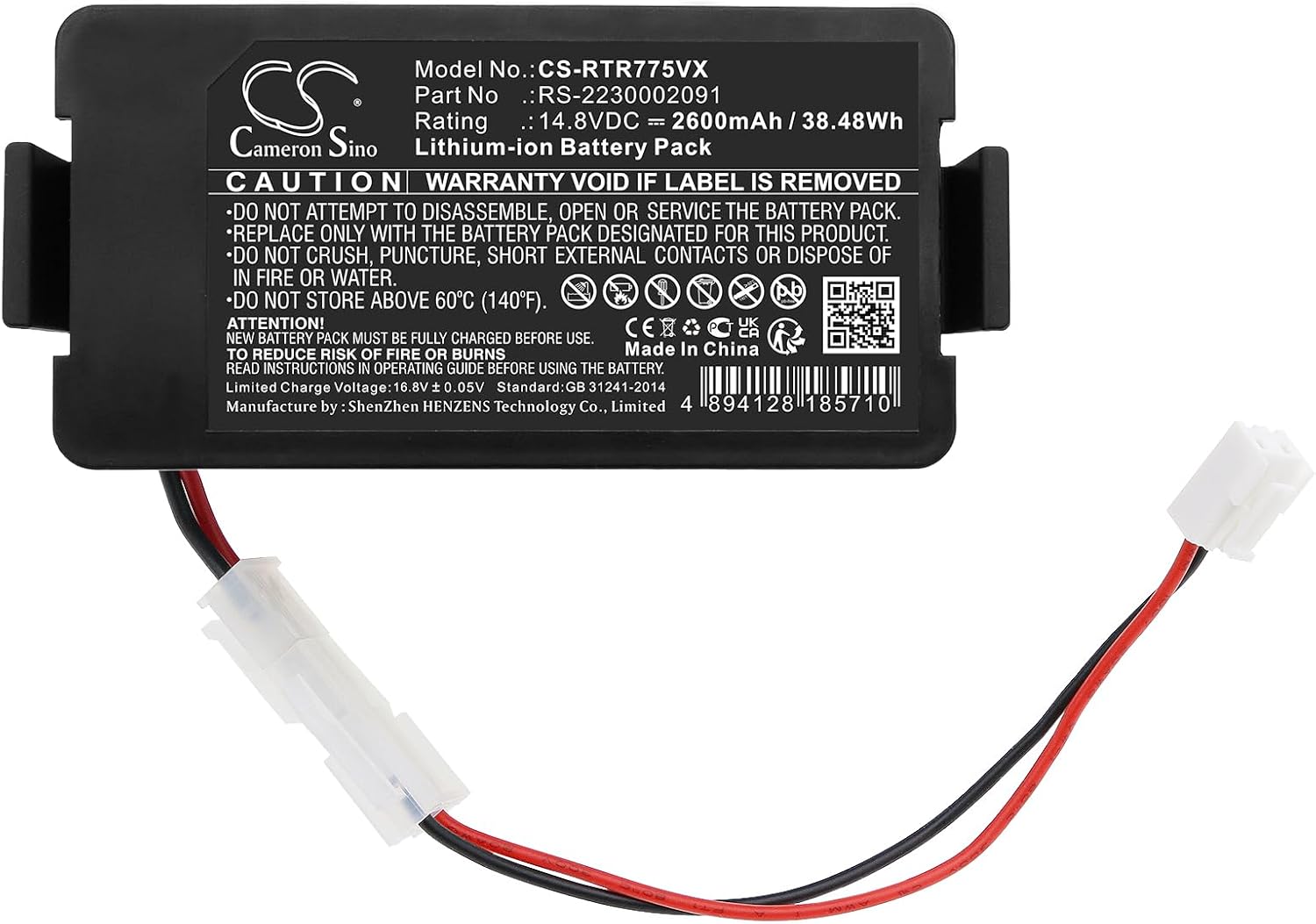 SPANN Battery Replacement for Rowenta RR 7747 WH 4Q0, RR 7755 WH 4Q0, RR7, Part No RS-2230002091 14.8V