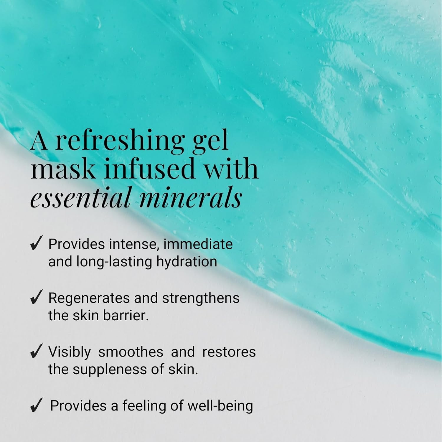 G.M. COLLIN Aqua Mask  Mascarilla facial hidratante con textura de gelatina hidratante  Suaviza y restaura visiblemente la flexibilidad