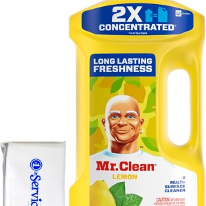 Number 1 In Service Mr Clean Limpiador líquido de limón multiusos profesional para el hogar, no tóxico, limpiador de suelos de madera dura, 64 Number 1 In Service Mr Clean Limpiador líquido de limón multiusos profesional para el hogar, no tóxico, limpiador de suelos de madera dura, 64