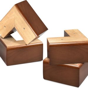 AORYVIC Elevadores de madera para sofá de cama para muebles, patas de sofá en forma de L, juego de 4 (3 pulgadas) AORYVIC Elevadores de madera para sofá de cama para muebles, patas de sofá en forma de L, juego de 4 (3 pulgadas)