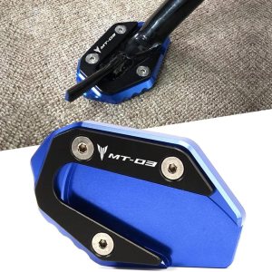 Accesorios de motocicleta con soporte lateral para Yamaha MT03 MT 03 2016 2017 2018 2019 2020 placa de extensión de soporte Accesorios de motocicleta con soporte lateral para Yamaha MT03 MT 03 2016 2017 2018 2019 2020 placa de extensión de soporte