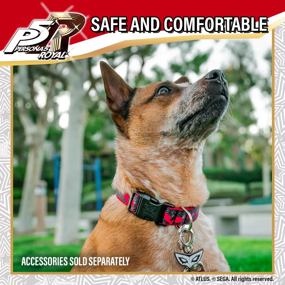 Persona 5 – Collar para perros grandes, medianos y XS y pequeños, con licencia oficial del anime, collar de perro de anime Persona 5 Royal Phantom