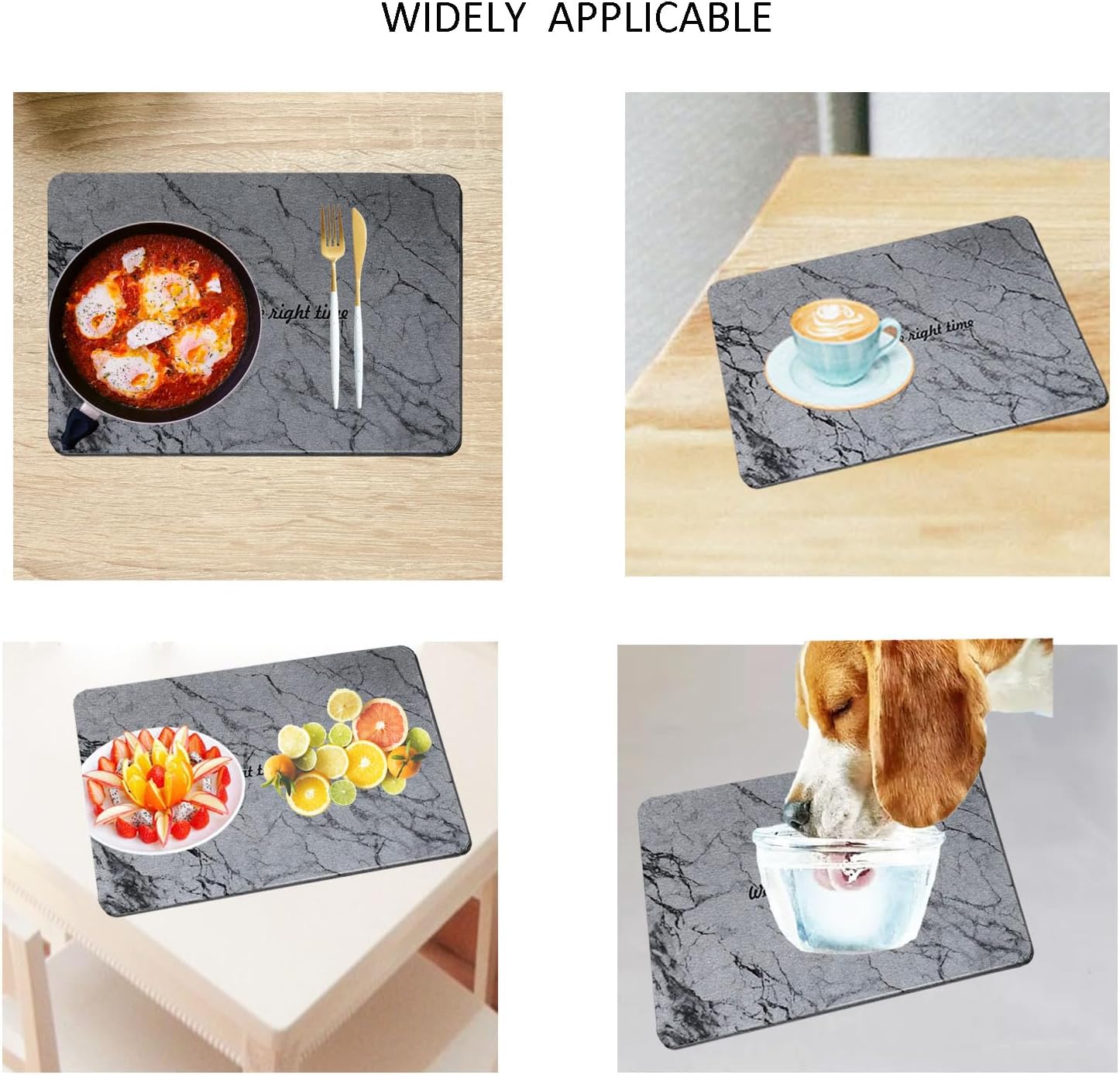 Tapete de secado de platos, almohadilla absorbente de secado de platos de secado de platos de secado de secado rápido para encimera de cocina,