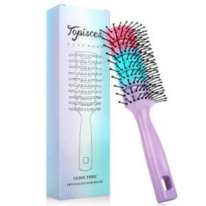 Topisces Cepillo de pelo de ventilación de 11 filas, cepillo ventilado para hombres y mujeres, cepillo desenredante para secar rápidamente, cepillo Topisces Cepillo de pelo de ventilación de 11 filas, cepillo ventilado para hombres y mujeres, cepillo desenredante para secar rápidamente, cepillo