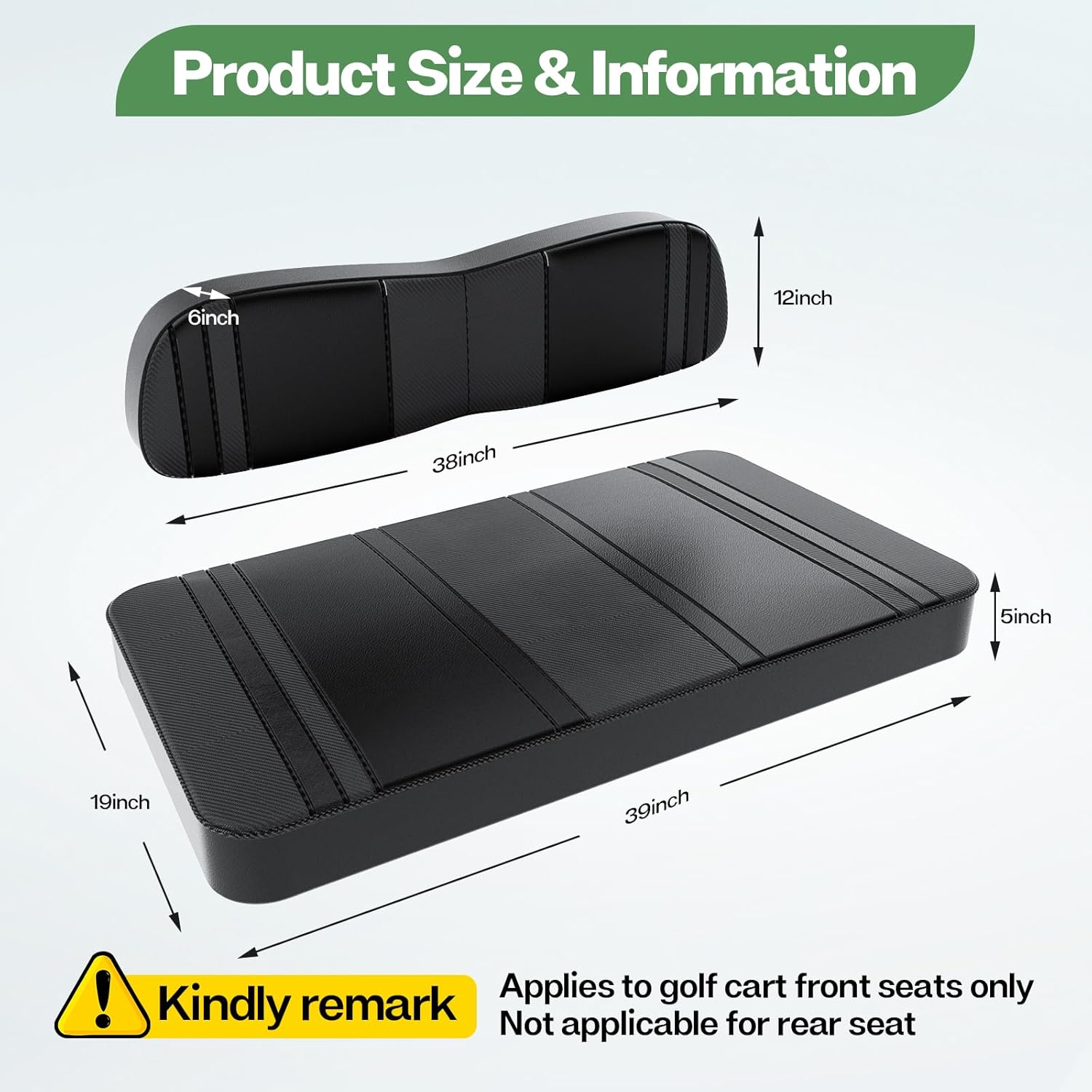 T TGBROS Fundas de asiento de carrito de golf para Club Car DS OEM, fundas de asiento ordinarias para carrito de golf, kit de cojín de asiento
