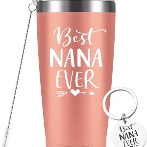 SOCOSYLLY Best Nana Ever-Funny Christmas Birthday Gifts for Nana New Nana Nana To Be, vaso de acero inoxidable con popote y tapa, vaso para el día SOCOSYLLY Best Nana Ever-Funny Christmas Birthday Gifts for Nana New Nana Nana To Be, vaso de acero inoxidable con popote y tapa, vaso para el día
