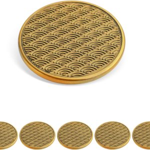 Monedas hápticas de onda japonesa, tokens para aliviar la ansiedad, juguete de metal, moneda de preocupación, monedas coleccionables, diseño Monedas hápticas de onda japonesa, tokens para aliviar la ansiedad, juguete de metal, moneda de preocupación, monedas coleccionables, diseño