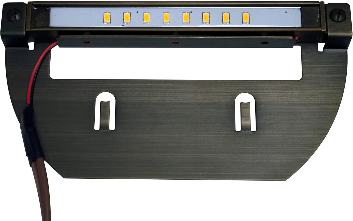 Alliance Outdoor Lighting, SL75-LED Luz de repisa, luz de paso de inundación, accesorio de latón, acabado de latón envejecido, 7.5 pulgadas x 4.25