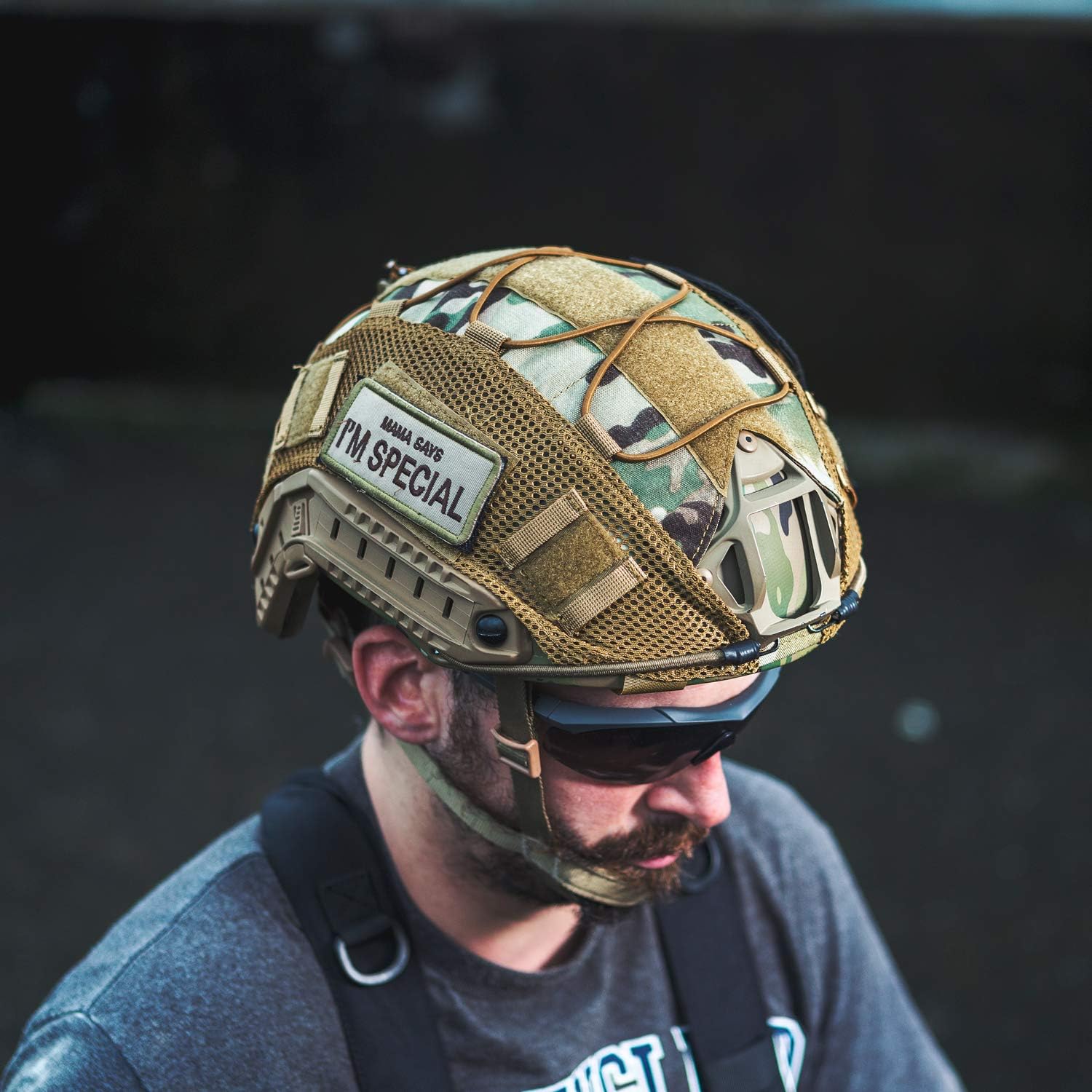 OneTigris Funda para casco, cubierta táctica de tela multicámara para casco rápido en talla L o ML, XL o LXL, casco de golpes en talla XL o LXL –