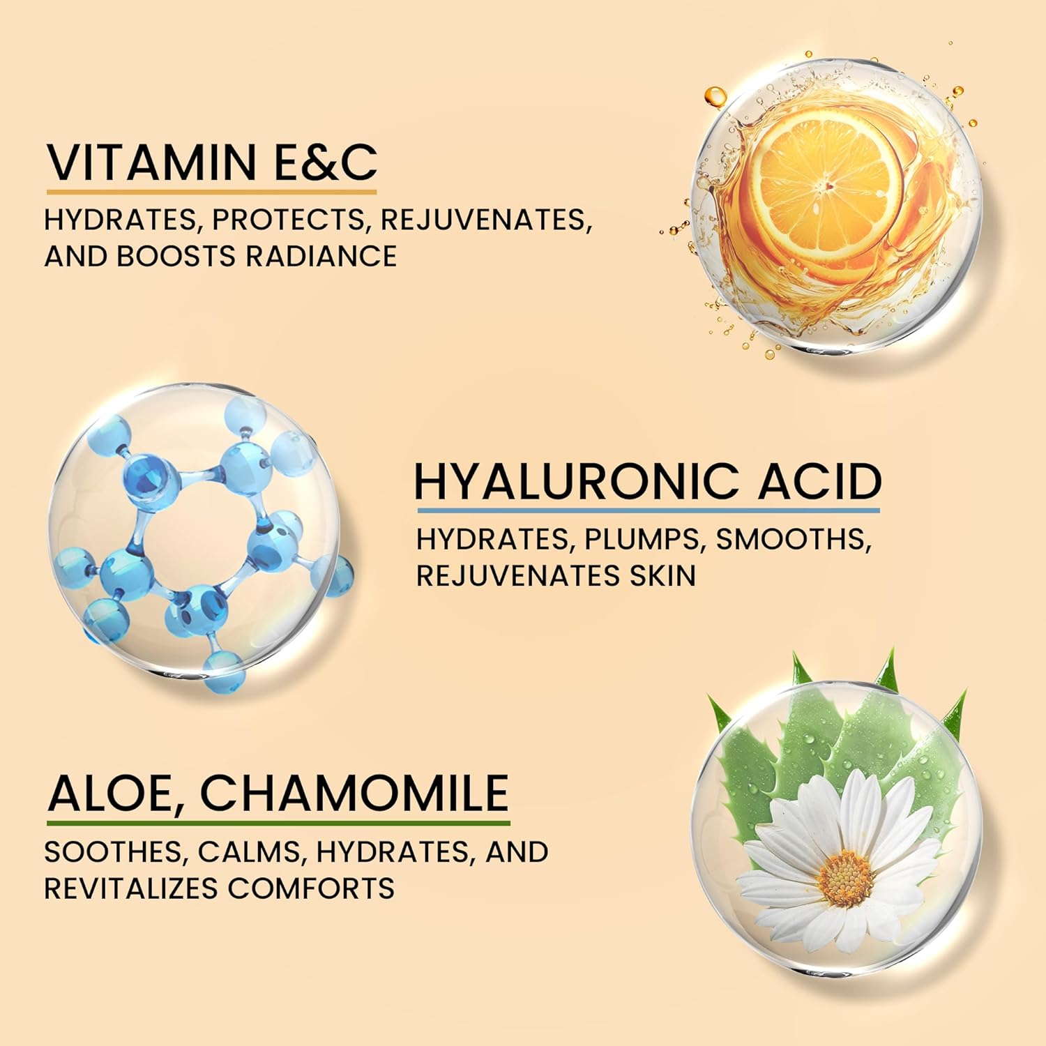 Hidratante facial hidratante diario, crema de día y noche con ácido hialurónico, vitamina E y C, humectante facial hidratante para hombres y