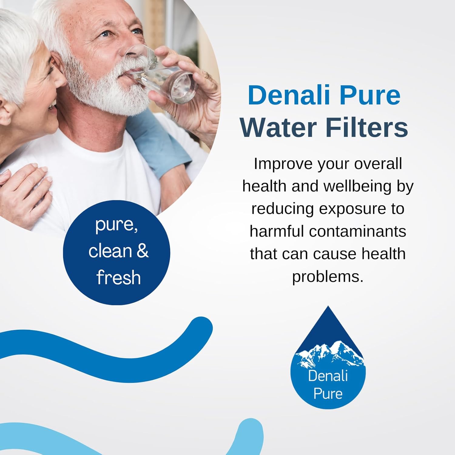 Paquete de 2 filtros de agua de repuesto para refrigerador Whirlpool ED5GTFXKQ00, compatible con Whirlpool 8171413, 8171414 cartucho de filtro de