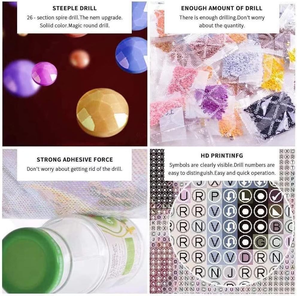 ZKOPAVS Kit de pintura de diamante por números, mariposas rosadas y flores para adultos y niños, pinturas bordadas para decoración de pared del