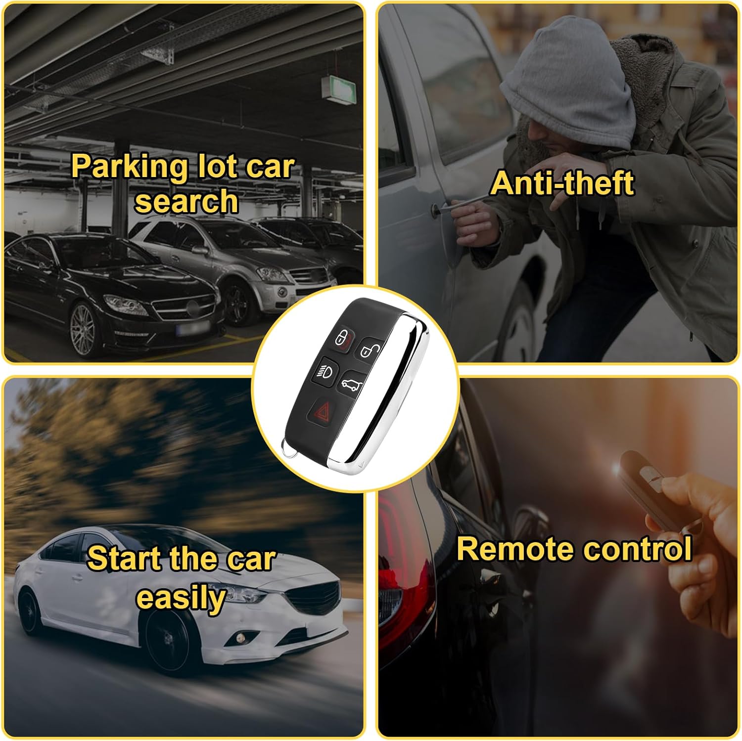 Llavero inteligente de repuesto para Land Rover LR2 LR4 2012-2016, Range Rover Sport Evoque 2012 2013 2014 2015 2016 2017, KOBJTF10A, juego de 2