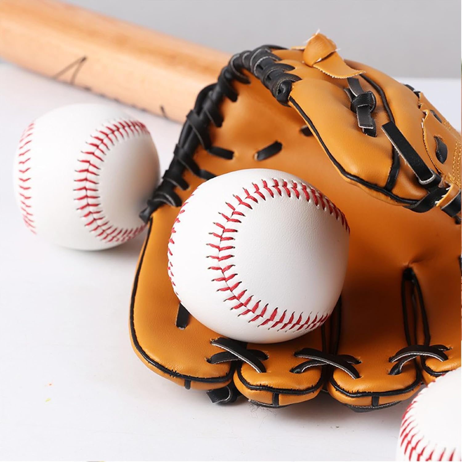 OMYOPY Paquete de 2 pelotas de béisbol en blanco con núcleo de corcho sólido, pelotas de béisbol de 9 pulgadas, autógrafos sin marcar, para juego de