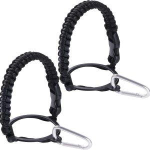 2 piezas de mango de paracaídas para botellas de boca ancha de 12 a 64 onzas, correa de mango de paracaídas para botella de agua, correa de mango de 2 piezas de mango de paracaídas para botellas de boca ancha de 12 a 64 onzas, correa de mango de paracaídas para botella de agua, correa de mango de