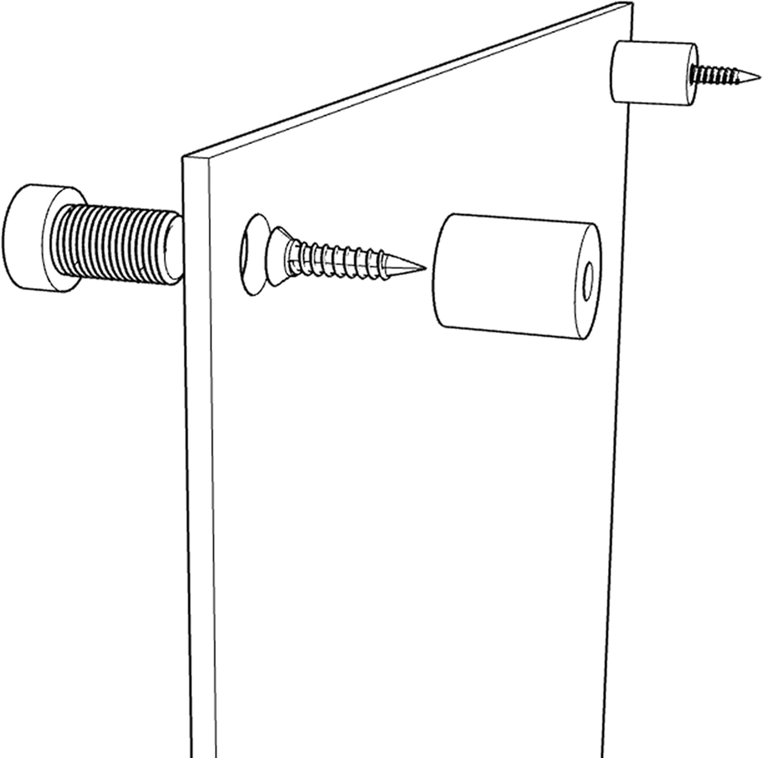 FixtureDisplays 2 hojas de acrílico por juego de letreros transparentes con nombre de plexiglás 2 x 8 x 2 para montaje en pared, marco de póster de