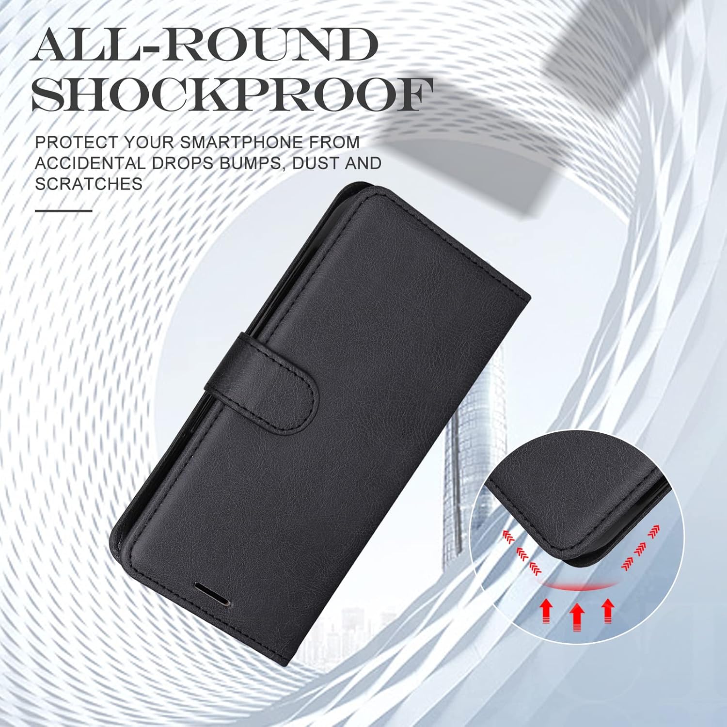 KKEIKO Funda para Galaxy A32 5G, piel sintética tipo cartera para Samsung Galaxy A32 5G, funda protectora magnética con carcasa interior de TPU a