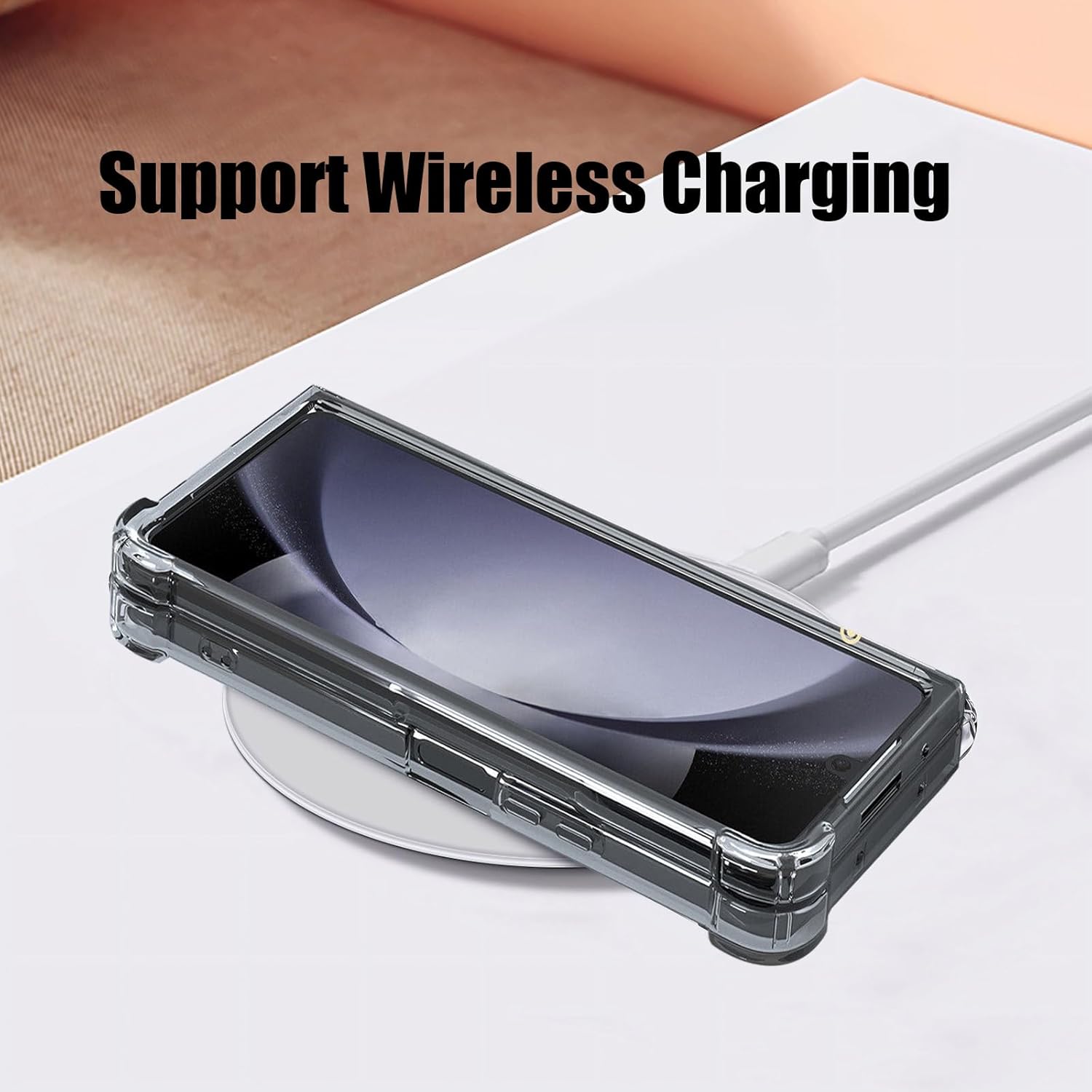 Funda para Galaxy Z Fold 5, protección retro de la bandera estadounidense a prueba de golpes, carcasa protectora de cuerpo completo de TPU