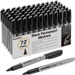 EZZGOL – Juego de 72 marcadores permanentes punta fina marcadores impermeables bolígrafos de alta calidad resistentes al agua secado rápido EZZGOL – Juego de 72 marcadores permanentes punta fina marcadores impermeables bolígrafos de alta calidad resistentes al agua secado rápido