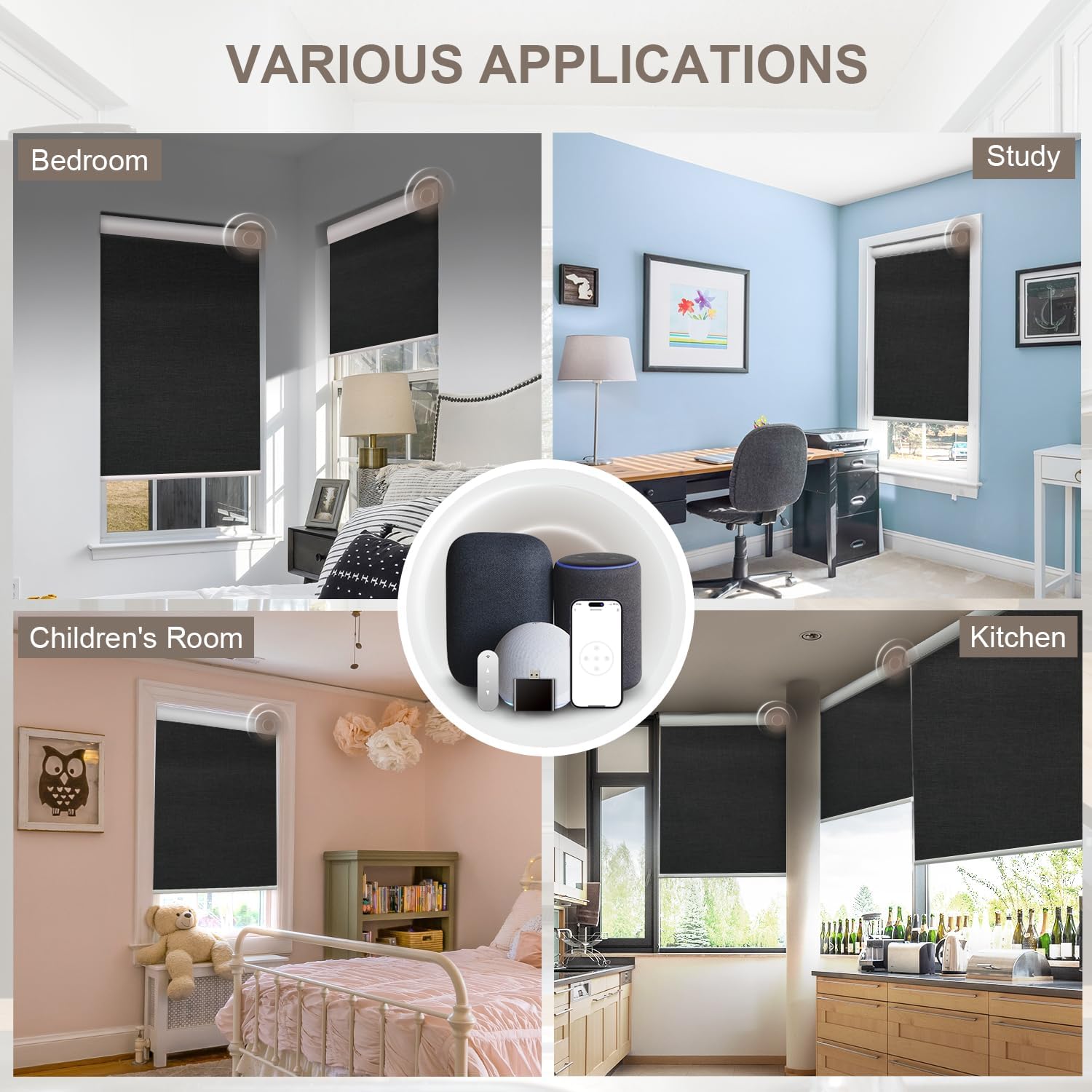 Persianas motorizadas con control remoto, persianas eléctricas con cenefa integrada, persianas automáticas para ventanas, persianas enrollables