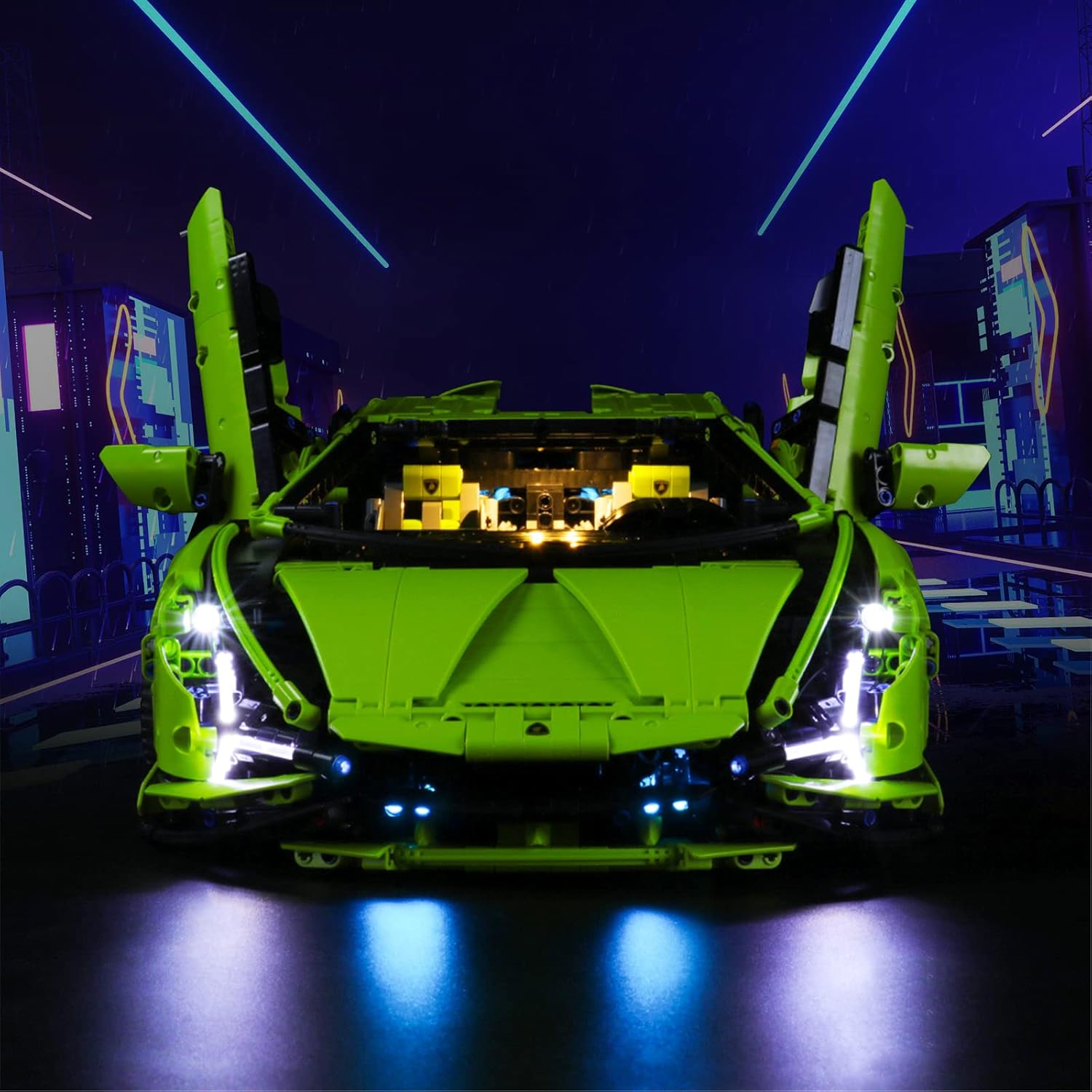 Vaodest Luz LED para Lego Lamborghini Sián FKP 37 42115, diseño y configuración compatible con el modelo 42115 (solo luz LED, no kit de bloques de
