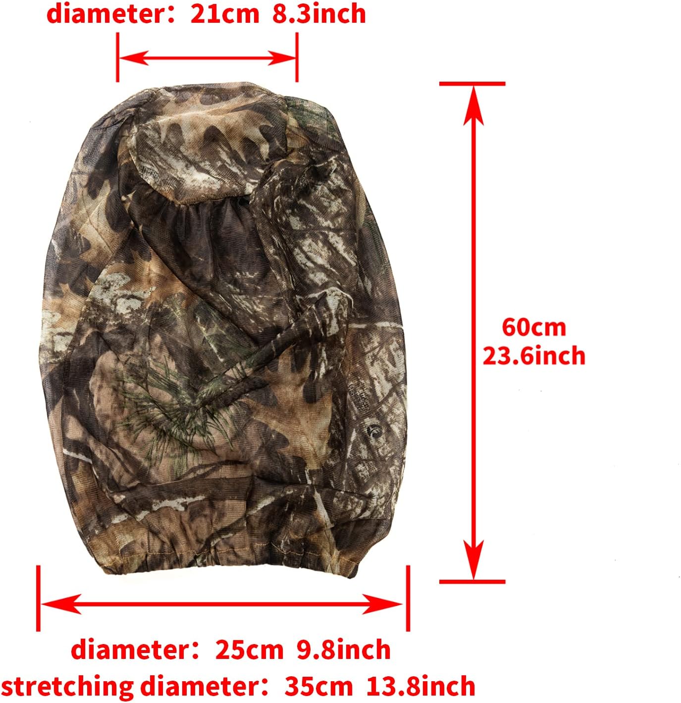 HYOUT Mosquitera traje de camuflaje de bosque red de insectos para jardín al aire libre camuflaje caza camping escalada observación de aves pesca